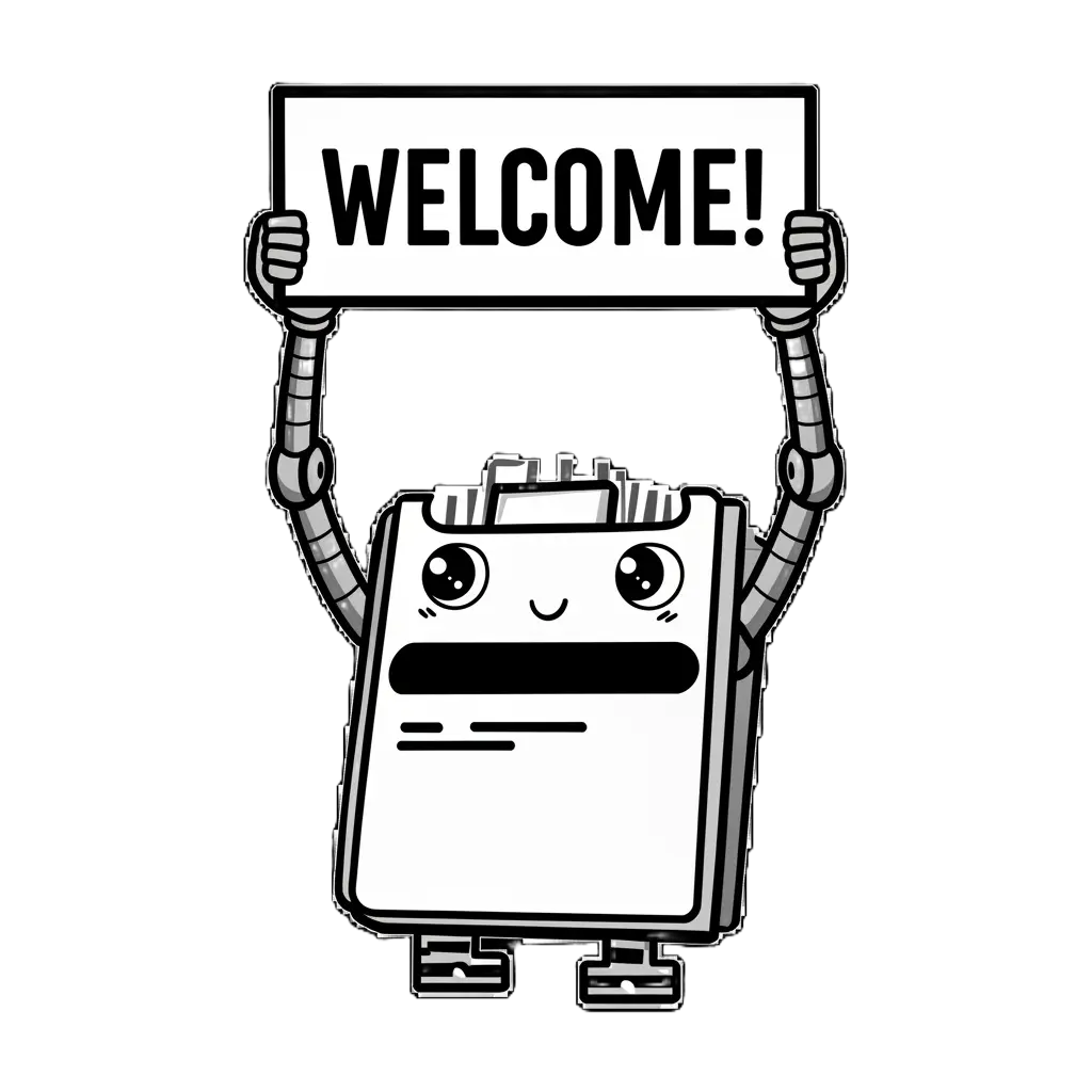 The Folderling Robot welcoming you